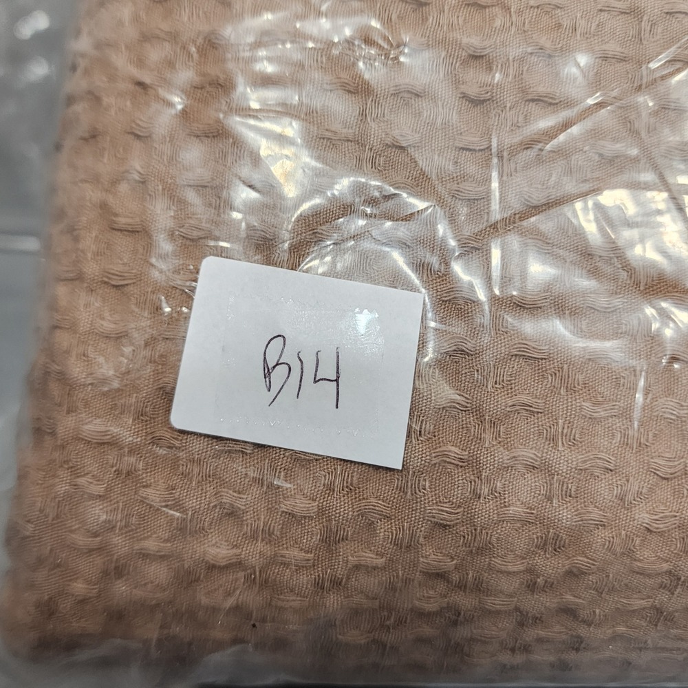 Threshold Burlap Brown Waffle Weave 100% Cotton Duvet Set Full Queen 3pc NEW - Picture 6 of 6